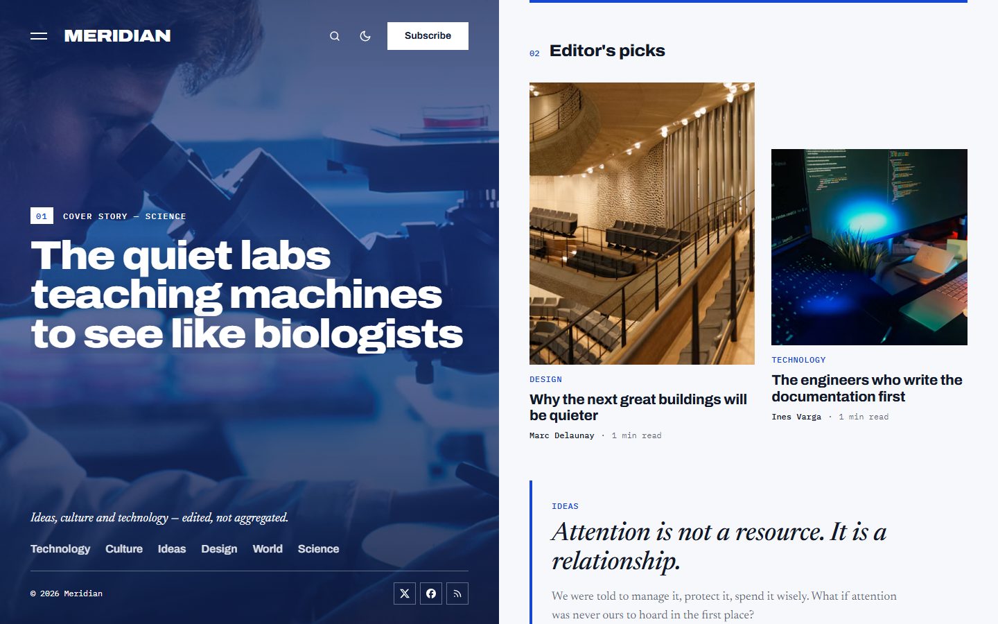 The editor's picks in an asymmetric rhythm